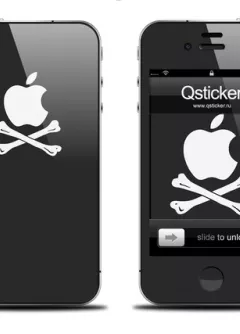 Наклейка на iPhone - Apple Pirat