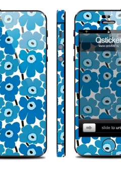 Наклейка с женским дизайном Marimekko Blue для iPhone 5