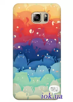 Чехол для Galaxy S7 - Радужные коты