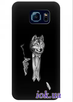 Чехол для Galaxy S6 Edge Plus - Стильный волк