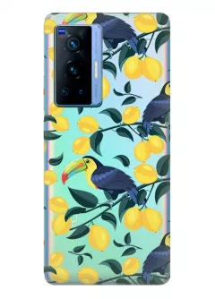 Радостный чехол для Vivo X70 Pro с принтом - Туканы и лимоны