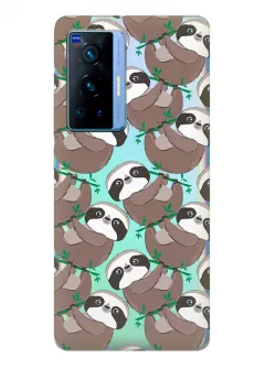 Чехол для Vivo X70 Pro с принтом - Удивленные ленивцы