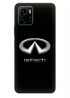 Vivo Y15s чехол из силикона - Infiniti Инфинити классический логотип крупным планом с серебряным названием