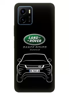 Чехол для Vivo Y15s из силикона - Land Rover Ленд Ровер логотип и автомобиль машина Range Rover Evoque Velar Defender Discovery Freelander Sport с номерным знаком - Дизайн 1