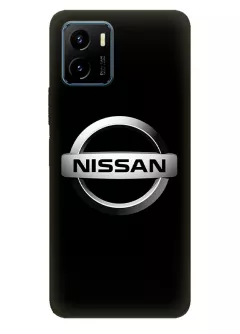 Бампер для Vivo Y15s из силикона - Nissan Ниссан классический логотип крупным планом