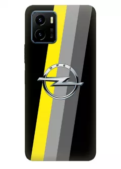 Наладка для Vivo Y15s из силикона - Opel Опель классический логотип крупным планом с лентой по диагонали
