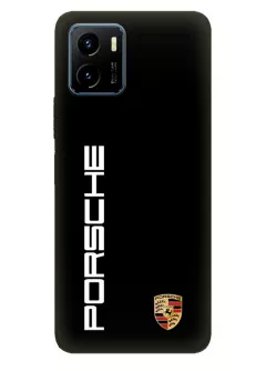 Наладка для Vivo Y15s из силикона - Porsche Порше Порш классический логотип и название крупным планом