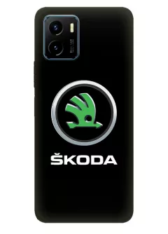 Виво У15с чехол силиконовый - Skoda Шкода классический логотип крупным планом и название