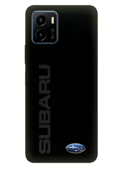 Виво У15с чехол из силикона - Subaru Субару классический логотип и название крупным планом