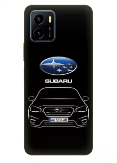 Виво У15с чехол из силикона - Subaru Субару логотип и автомобиль машина BRZ Impreza Legacy Levorg WRX вектор-арт купе седан с номерным знаком