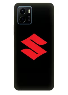 Чехол для Виво У15с из силикона - Suzuki Сузукі красный логотип крупным планом вектор-арт