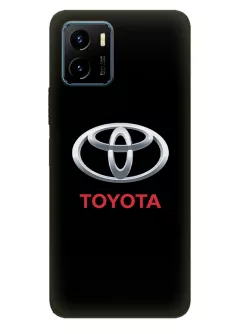 Чехол для Виво У15с из силикона - Toyota Тойота классический логотип крупным планом и название