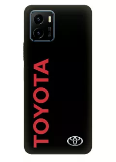 Чехол для Виво У15с из силикона - Toyota Тойота классический логотип и название крупным планом