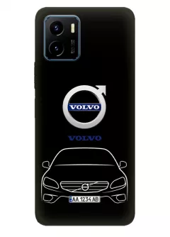 Наладка для Виво У15с из силикона - Volvo Вольво логотип и автомобиль машина S40 S60 S70 S80 S90 C30 C70 V40 V50 V60 V70 XC70 вектор-арт купе седан с номерным знаком