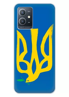 Чехол на Vivo Y33e с сильным и добрым гербом Украины в виде ласточки