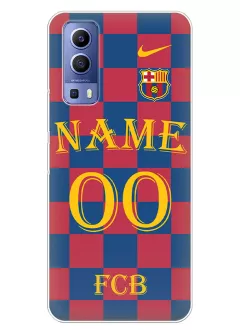 Чехол на Vivo Y75s для футболистов Barcelona Барселона Барса со своей фамилией собственным именем номером