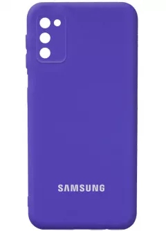 Чехол Silicone Cover Full Camera (AA) для Samsung Galaxy A03s, Фиолетовый / Purple