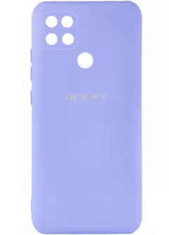 Чехол Silicone Cover My Color Full Camera (A) для Oppo A15s / A15, Сиреневый / Dasheen