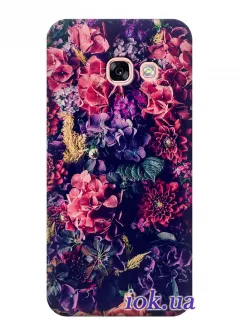Чехол для Galaxy A5 2017 - Тёмные цветы