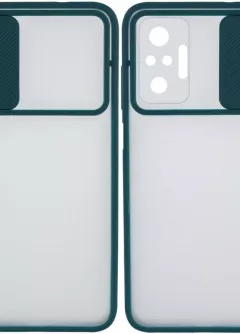 Чехол Camshield mate TPU со шторкой для камеры для Xiaomi Redmi Note 10 Pro / 10 Pro Max, Зеленый