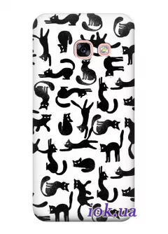 Чехол для Galaxy A5 2017 - Чёрные коты