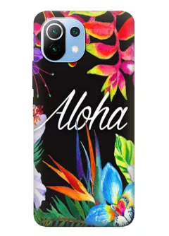 Чехол для Xiaomi 11 Lite 5G NE с картинкой - Aloha Flowers