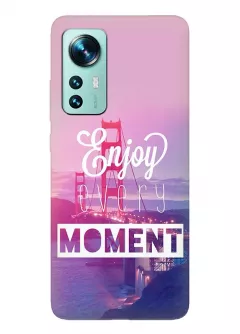 Чехол для Xiaomi 12X из силикона с позитивным дизайном - Enjoy Every Moment