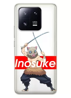 Xiaomi 13 Pro чехол силиконовый прозрачный - Demon Slayer Иноске Хашибира