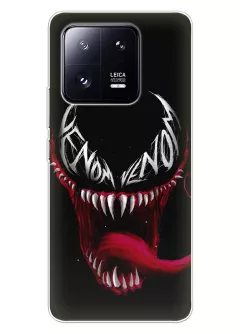 Чехол для Xiaomi 13 Pro - Venom з двойным названием художественный арт 