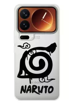 Чехол для Xiaomi 17 Pro Max из прозрачного силикона - Naruto Just Do It Logo