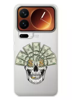 Силиконовый чехол для Xiaomi 17 Pro Max - Доллары и череп