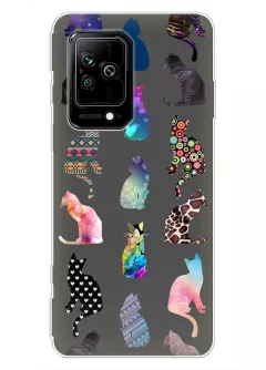 Чехол для защиты телефона Xiaomi Black Shark 5 с дизайнерскими котиками