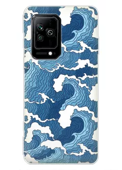 Защитный бампер для Xiaomi Black Shark 5 с нарисованным волнами