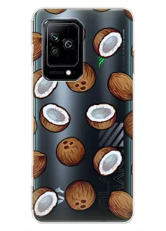Чехол силиконовый для Xiaomi Black Shark 5 с рисунком кокосов