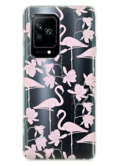 Чехол для Xiaomi Black Shark 5 с клевыми розовыми фламинго