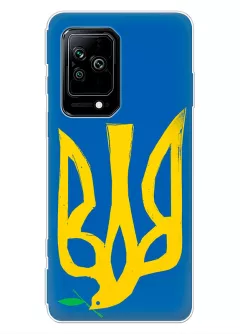 Чехол на Xiaomi Black Shark 5 с сильным и добрым гербом Украины в виде ласточки