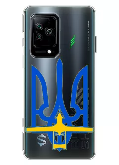 Чехол для Black Shark 5 с актуальным дизайном - Байрактар + Герб Украины