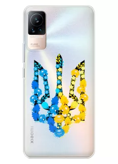 Чехол для Xiaomi Civi / Civi 1S из прозрачного силикона - Герб Украины в цветах
