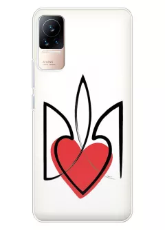 Чехол на Xiaomi Civi / Civi 1S с сердцем и гербом Украины