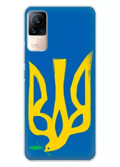 Чехол на Xiaomi Civi / Civi 1S с сильным и добрым гербом Украины в виде ласточки