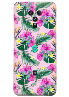 Чехол для Xiaomi Black Shark 3S - Тропические цветы