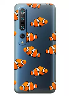 Прозрачный чехол на Xiaomi Mi 10 Pro - Рыбки