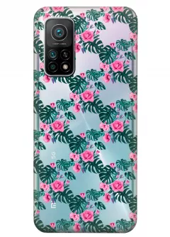 Прозрачный чехол для Xiaomi Mi 10T - Цветочная лиана