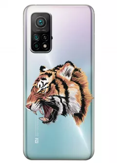 Прозрачный чехол для Xiaomi Mi 10T - Тигр