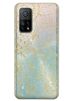 Прозрачный чехол для Xiaomi Mi 10T - Золотая Мандала