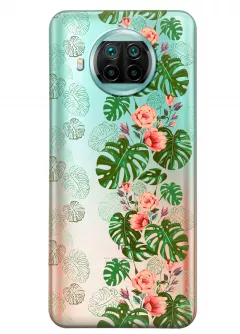 Прозрачный чехол для Xiaomi Mi 10T Lite - Тропические листья