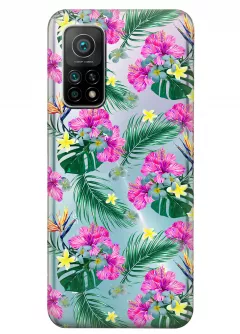 Чехол для Xiaomi Mi 10T Pro - Тропические цветы