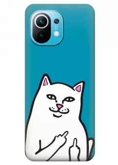 Чехол для Xiaomi Mi 11 - Кот с факами