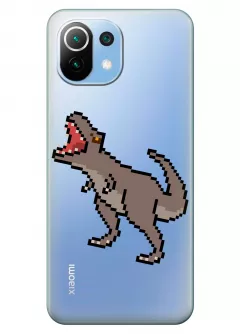 Чехол для Xiaomi Mi 11 Lite 5G - Пиксельный динозавр