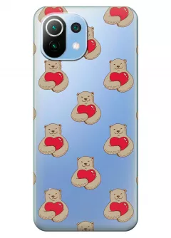 Чехол для Xiaomi Mi 11 Lite 5G - Влюбленные медведи